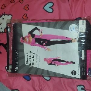 Black and pink harlequin costume